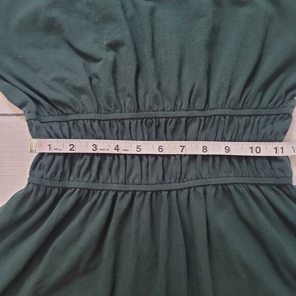 Lulus Size M Hunter Green Long Sleeve Mini Dress Babydoll Soft Romantic - Picture 7 of 10